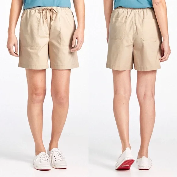 L.L. Bean Women's Original Sunwashed Shorts, Canvas in Mineral Red - Picture 8 of 8